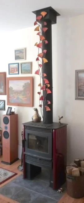 [Hearth.com] Stove pipe made pretty