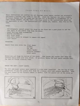 Vigilant Stove Coal Insert Removal
