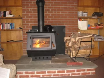 [Hearth.com] Finished the basement finally. pics of stove with new room