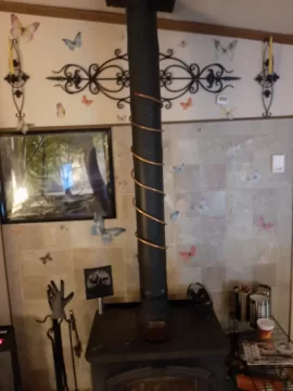 [Hearth.com] Stove pipe made pretty
