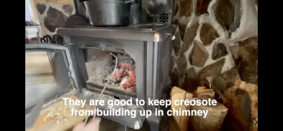 [Hearth.com] What kind of wood stove is this & do potato peels prevent creosote build up?