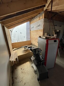 Windhager PuroWIN60 wood chip boiler install at sawmill
