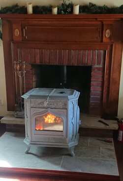 Hearth Beautification Project (Stove in front of Fireplace)