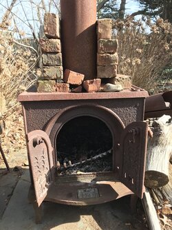 Using my old wood stove on the deck?