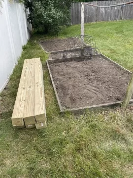 Garden 2x6 Raised bed rotted and fell over after 30 years