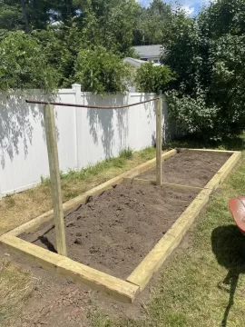 Garden 2x6 Raised bed rotted and fell over after 30 years