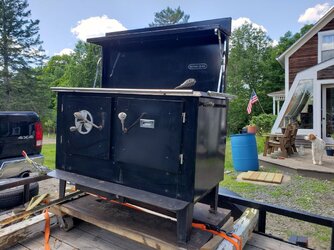 Home Comfort Wood Cook Stove -- BTUs, square footage?