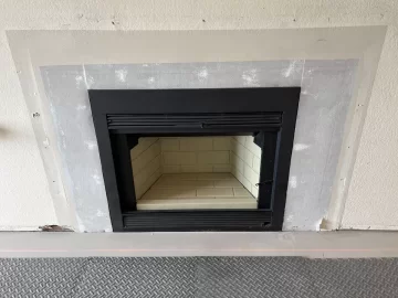 concrete/faux concrete hearth and surround ideas.