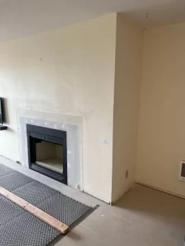 concrete/faux concrete hearth and surround ideas.