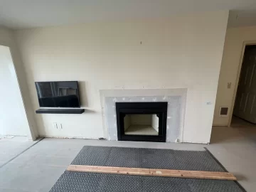 concrete/faux concrete hearth and surround ideas.