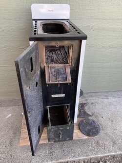 Year? a Monarch 2 Burner Wood Stove for Cooking