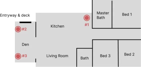 Stove placement for 1600 sq. ft. rancher