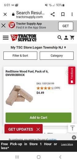 Tractor Supply Sawdust Bricks - No Supply?