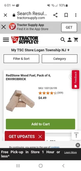 Tractor Supply Sawdust Bricks - No Supply? | Hearth.com Forums Home
