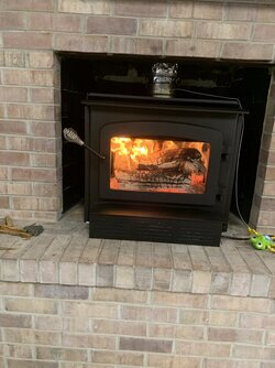 Wood Burning Insert for Small Trapezoid Shaped Fireplace