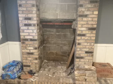 Wood stove in fireplace was the plan. Currently on Plan D. Clearance help