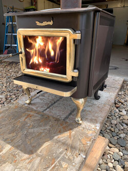 My Brass Flame Wood Stove