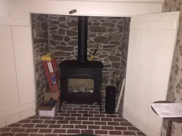 [Hearth.com] Building a brick hearth on wood floor