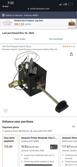 Vented gas log troubleshooting