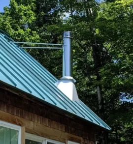 New exterior wall chimney with an offset?