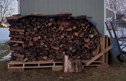 Pics of 1 cord of wood in pile please