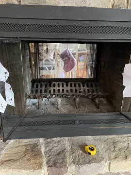 Double sided fireplace