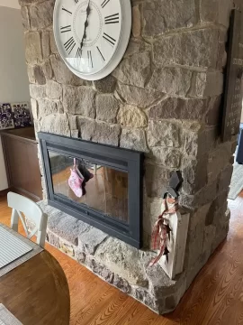 Double sided fireplace