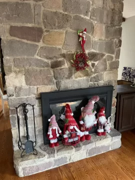 Double sided fireplace