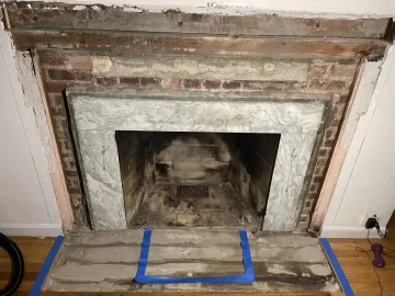 [Hearth.com] attaching wood to brick surround for cement board