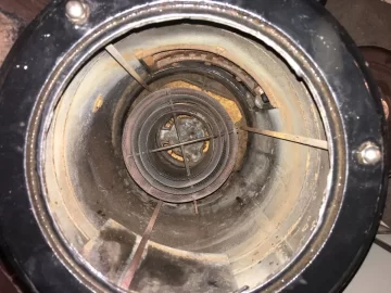 [Hearth.com] Non-wood vintage oil camp space heater!