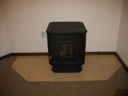 hearth completed and stove installed w/pics
