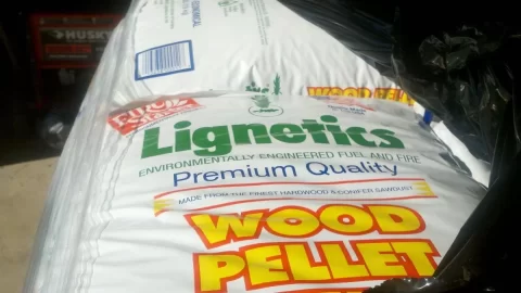 [Hearth.com] Just Received My First Delivery for the Season (Lignetics Pellets. Barefoot on the Way) Pics Include