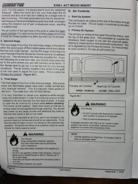 Quadra Fire 5100I, controls backwards?