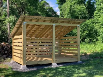 How to best stack wood in 8x12 shed