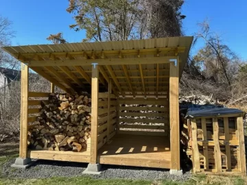 How to best stack wood in 8x12 shed