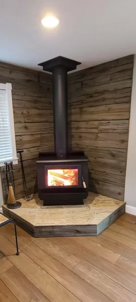 new construction - wood stove location