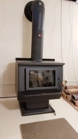 How can I safely clean my new Blaze King 40 wood stove glass door?