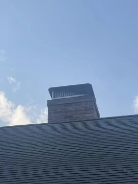 Is this staining on my chimney cap normal?