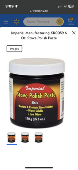 Polish and spay paint for wood stove.