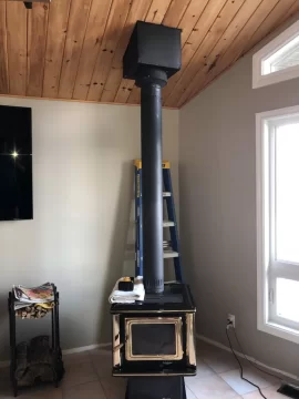 Air Leak Around Cathedral Ceiling Support Box Hearth Forums Home