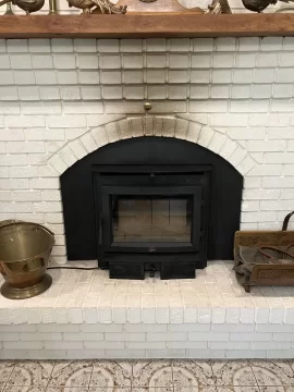 Good: NEW INSERT! Bad: Possible fireplace paint problem?