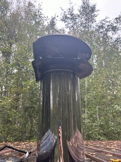 Does anyone recognize the manufacturer of this chimney pipe? 8” inside  diameter. I can't find anything that looks like it. : r/woodstoving