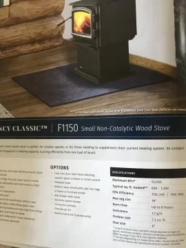 [Hearth.com] Narrow width stove decent heat needed