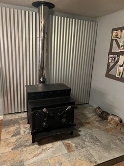 Custom damper for England stove