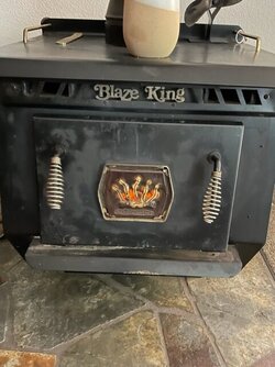 Blaze king wood stove glass door