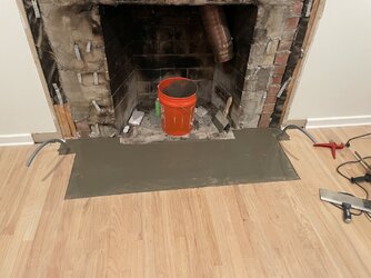 Swapping osburn 1700 insert for 3500. Need hearth ideas/help.