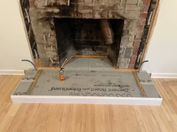 Swapping osburn 1700 insert for 3500. Need hearth ideas/help.