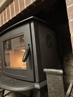 Morso 7110B - Heat Shield - Fireplace Install