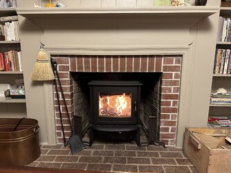 Morso 7110B - Heat Shield - Fireplace Install