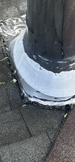 Leak from Roof From Stove Chimney Flashing